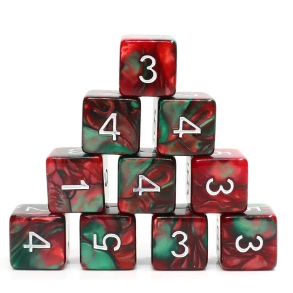 12 piece D6s - Burning Bush